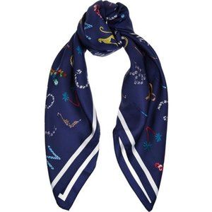 Sandro Amelya printed 100% silk-twill scarf